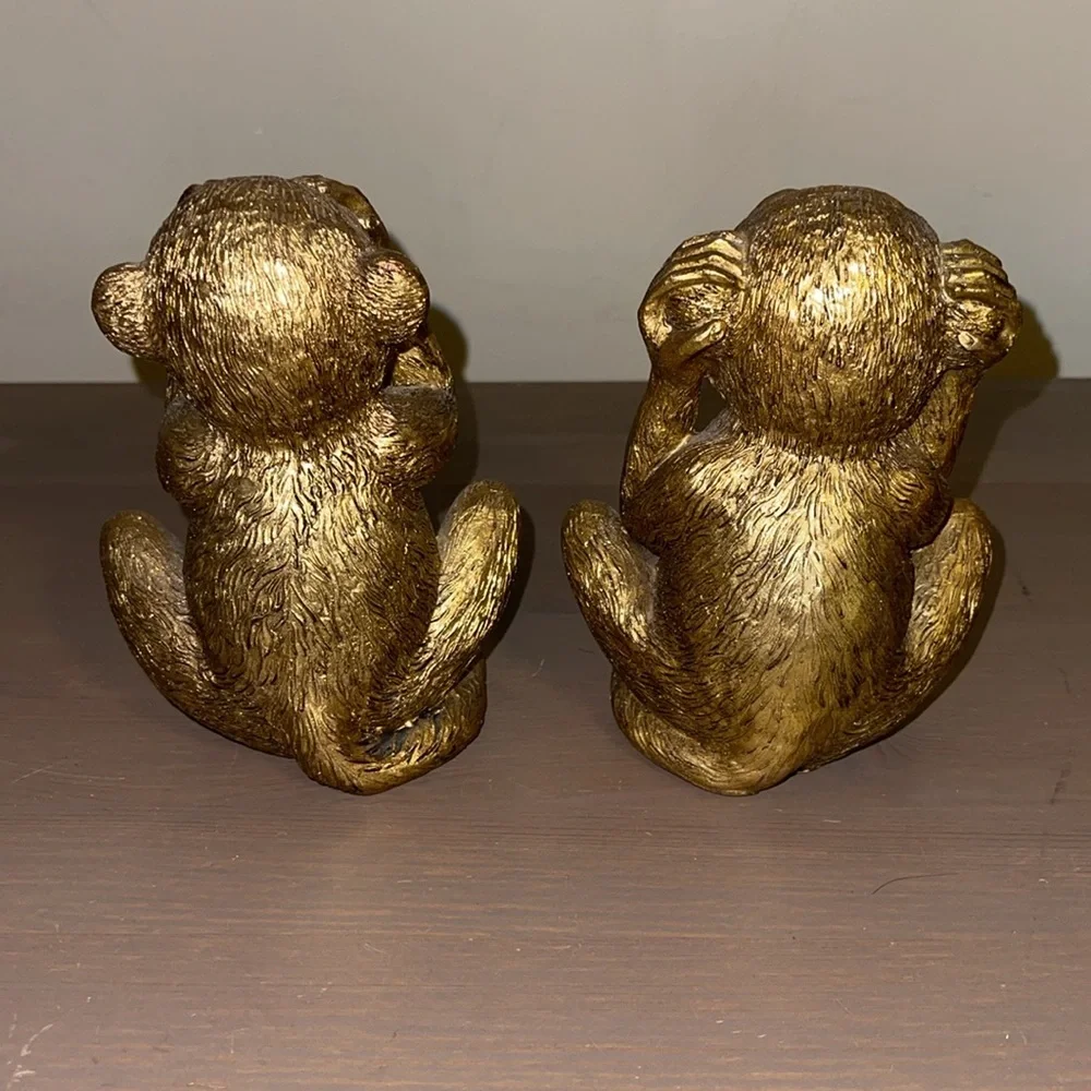 Vintage Handmade “See No Evil Hear No Evil” Monkeys - Picture 3 of 6